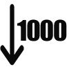 Below 1000