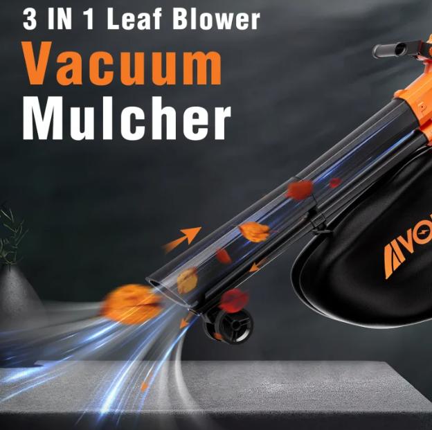 AIVOLT 40V Cordless Leaf Vacuum Blower Mulcher
