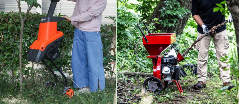 Environment for Electric vs. Gas Wood Chippers Shredder