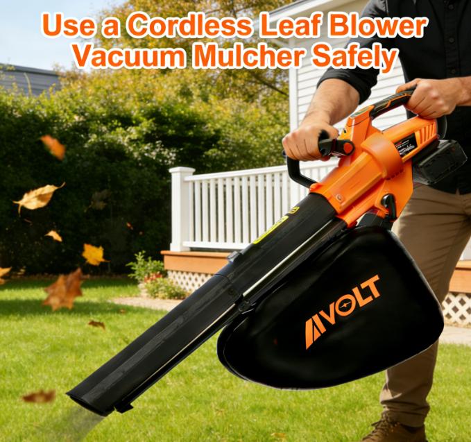 Use a Cordless Leaf Blower Vacuum Mulcher Safely