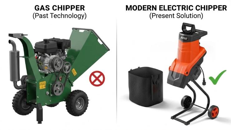 Electric Wood Chipper Shredder Beats Gas Models