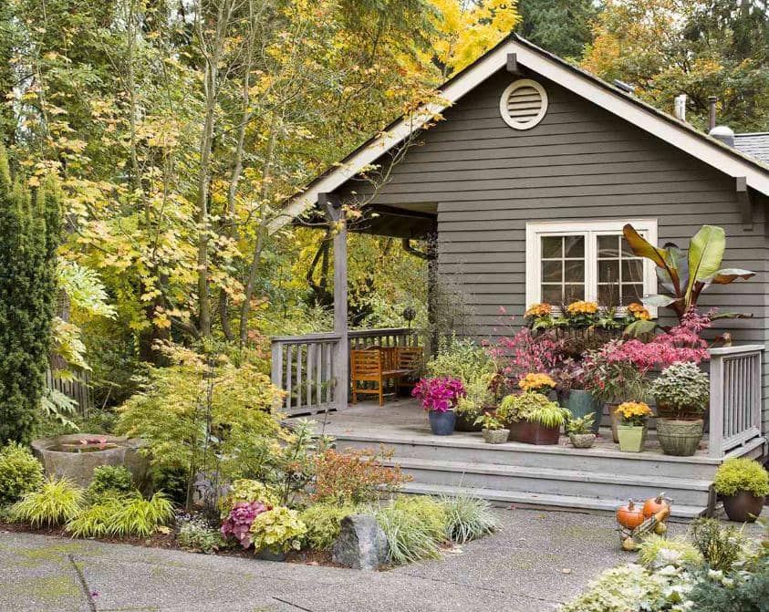 Fall garden after clean up